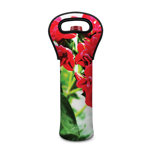 Bouvardia Plant Print Single Neoprene Wine Tote