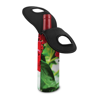 Bouvardia Plant Print Single Neoprene Wine Tote