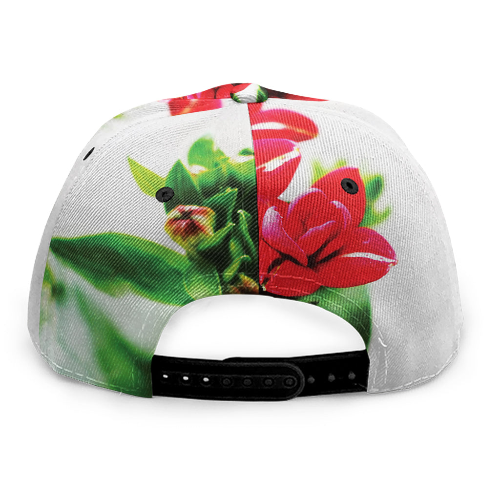 Bouvardia Plant Print Snapback Cap