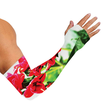 Bouvardia Plant Print Sun Protection Arm Sleeves