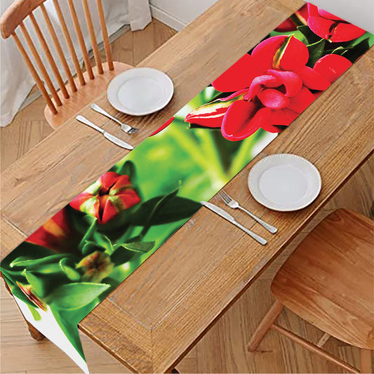 Bouvardia Plant Print Table Runner