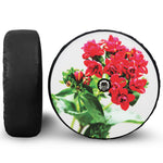 Bouvardia Plant Print Tire Cover With Camera Hole