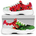 Bouvardia Plant Print White Chunky Shoes