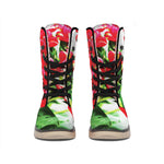 Bouvardia Plant Print Winter Boots