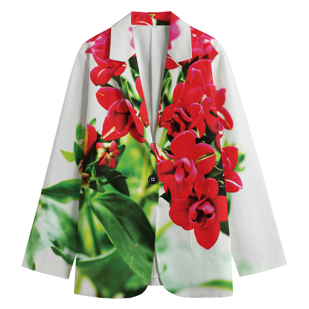 Bouvardia Plant Print Women's Blazer