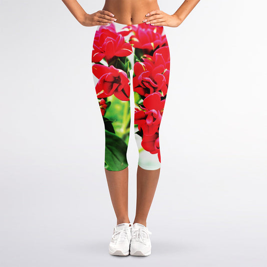 Bouvardia Plant Print Women's Capri Leggings