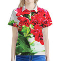 Bouvardia Plant Print Women's Polo Shirt