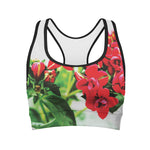 Bouvardia Plant Print Women's Sports Bra