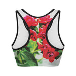 Bouvardia Plant Print Women's Sports Bra