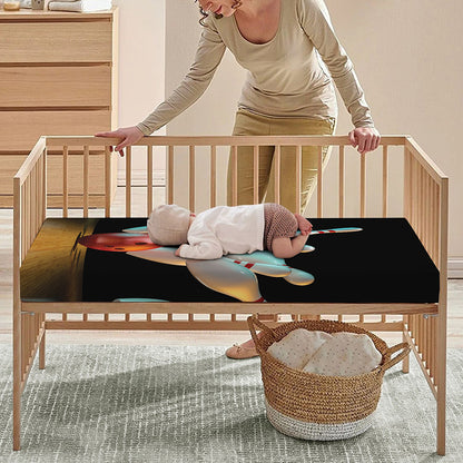 Bowling Strike Print Baby Crib Sheet