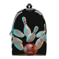Bowling Strike Print School Backpack
