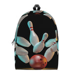 Bowling Strike Print Backpack