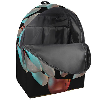 Bowling Strike Print Backpack