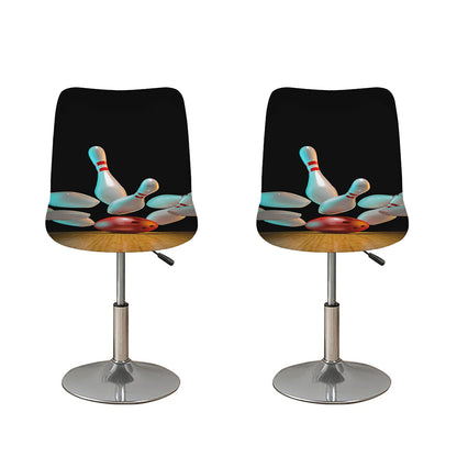 Bowling Strike Print Bar Stool Covers