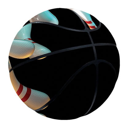 Bowling Strike Print Basketball