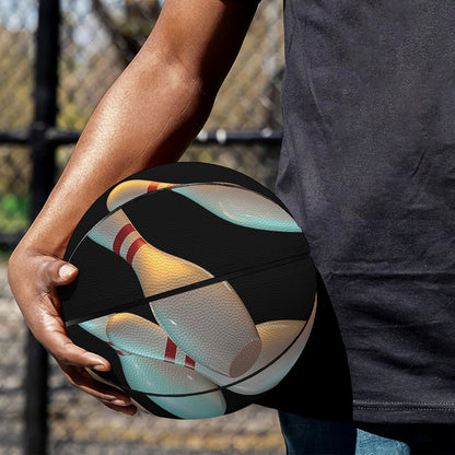 Bowling Strike Print Basketball