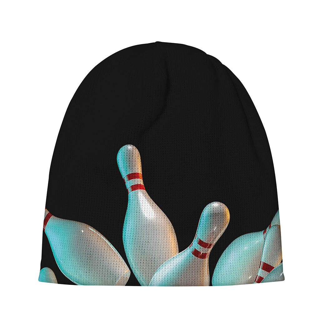 Bowling Strike Print Beanie