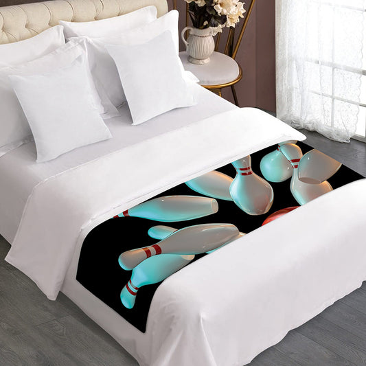 Bowling Strike Print Bed Runner