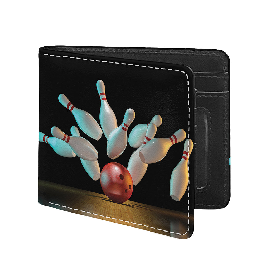 Bowling Strike Print Bifold Wallet