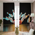 Bowling Strike Print Dimout Pencil Pleat Curtains
