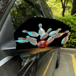 Bowling Strike Print Car Side Mirror Covers