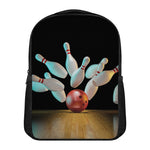 Bowling Strike Print Casual Backpack