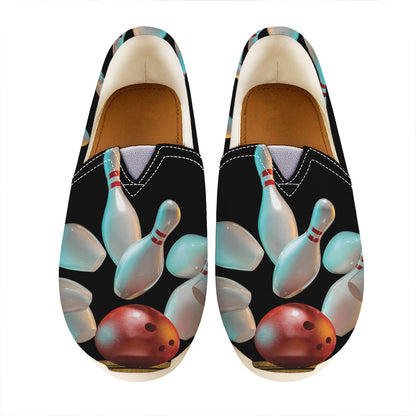 Bowling Strike Print Casual Shoes