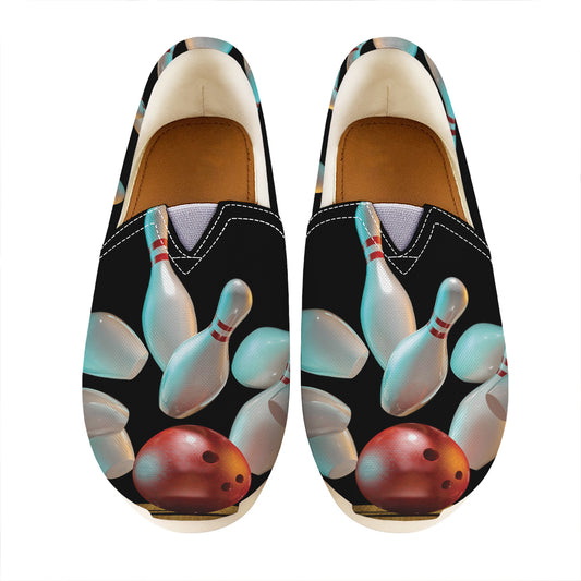 Bowling Strike Print Casual Shoes