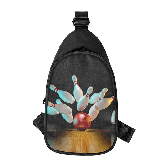 Bowling Strike Print Chest Bag