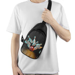 Bowling Strike Print Chest Bag
