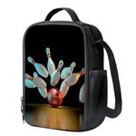 Bowling Strike Print Crossbody Lunch Bag