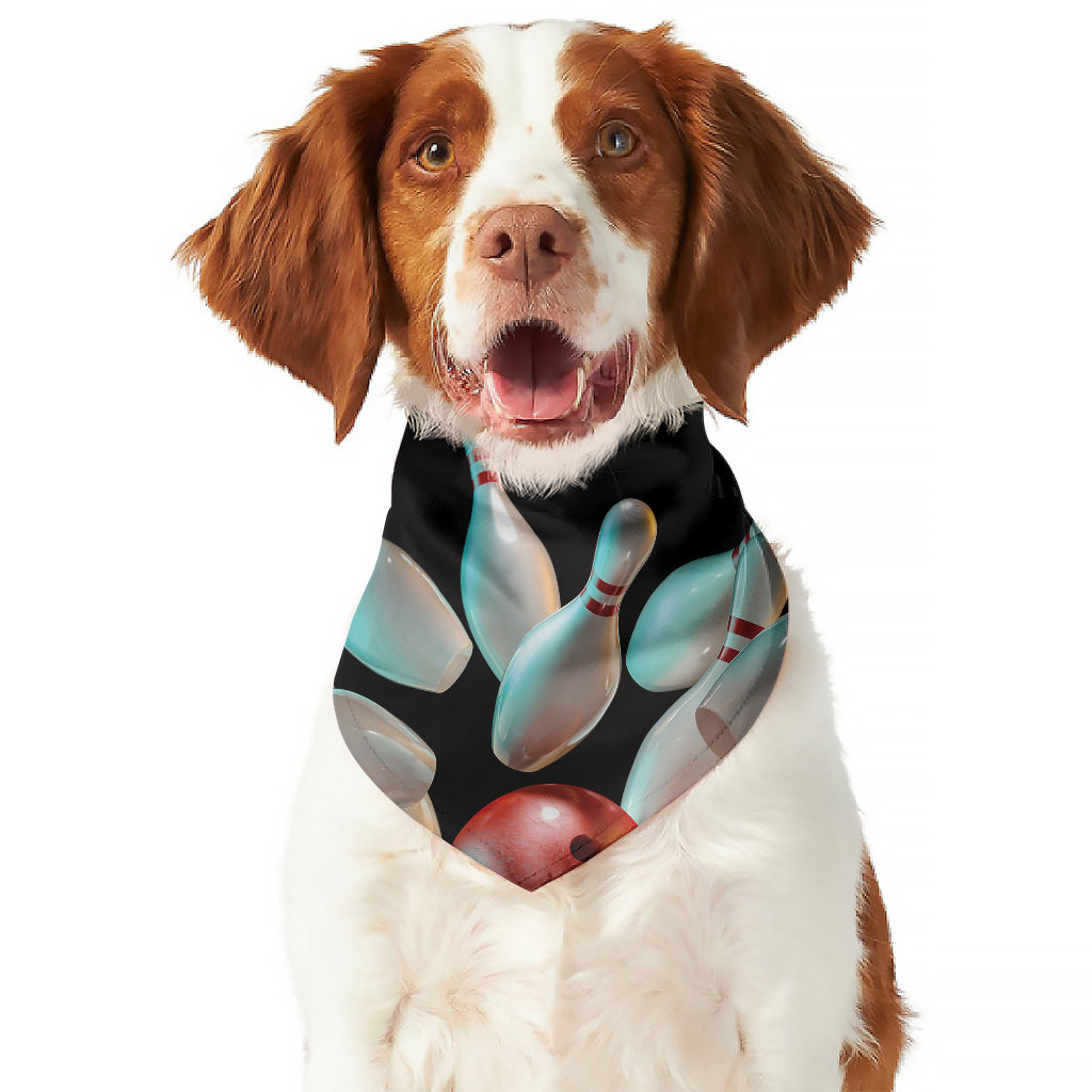 Bowling Strike Print Dog Bandana