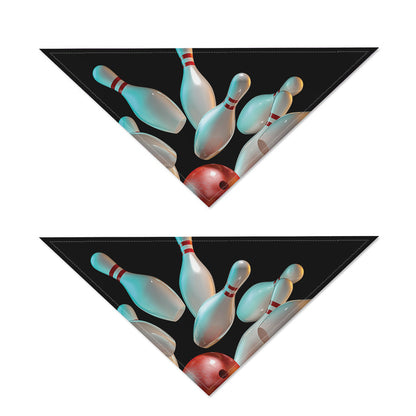 Bowling Strike Print Dog Bandana
