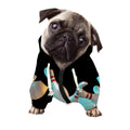 Bowling Strike Print Dog Zip Up Hoodie