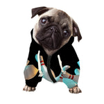Bowling Strike Print Dog Zip Up Hoodie