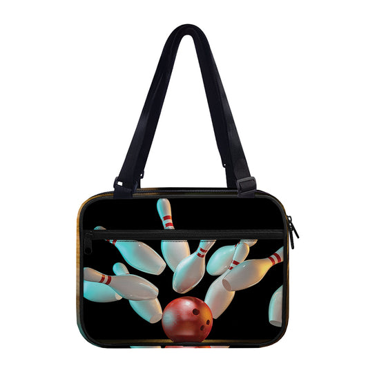 Bowling Strike Print Double Strap Bible Bag