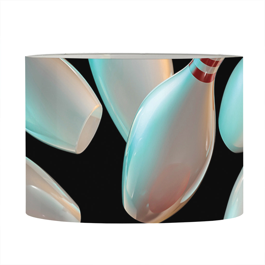 Bowling Strike Print Drum Lamp Shade