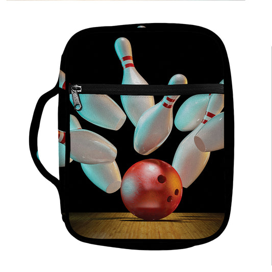 Bowling Strike Print Front Pocket Bible Bag