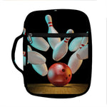 Bowling Strike Print Front Pocket Bible Bag