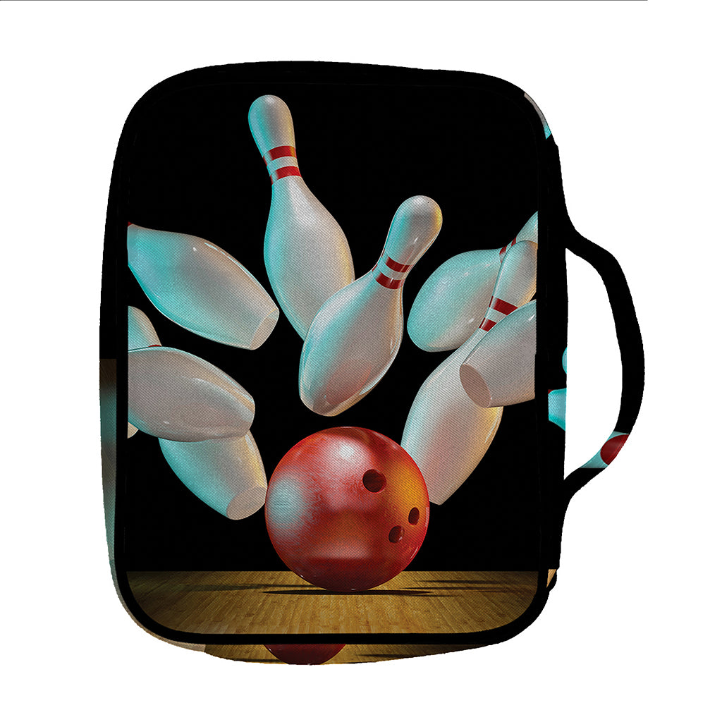 Bowling Strike Print Front Pocket Bible Bag