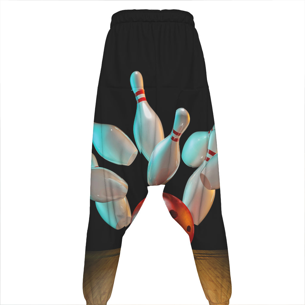 Bowling Strike Print Hammer Pants