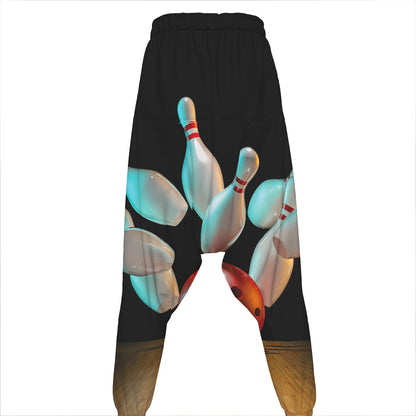 Bowling Strike Print Hammer Pants