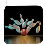Bowling Strike Print Hand Towel