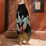 Bowling Strike Print Harem Pants