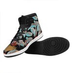 Bowling Strike Print High Top Leather Sneakers