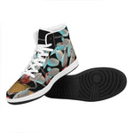 Bowling Strike Print High Top Leather Sneakers