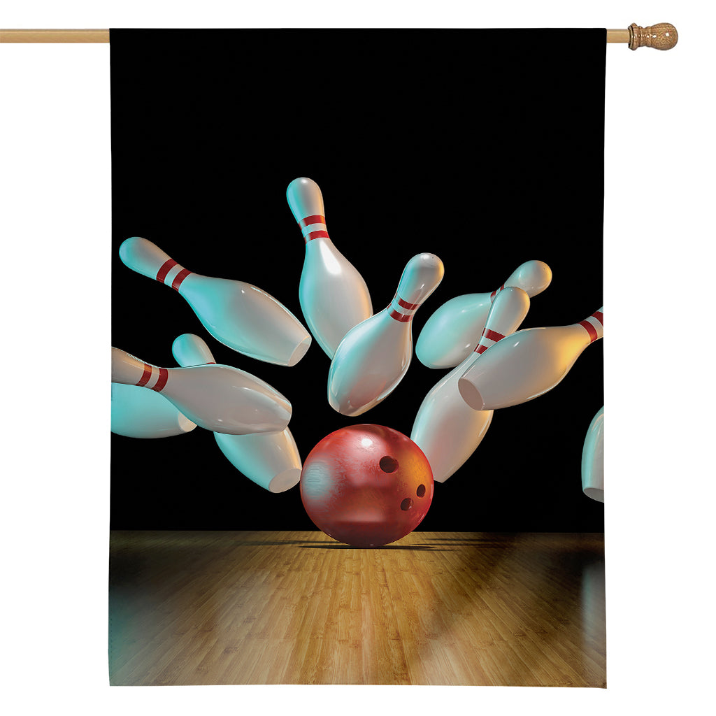 Bowling Strike Print House Flag