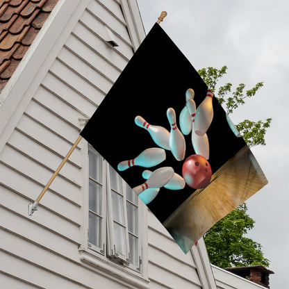 Bowling Strike Print House Flag