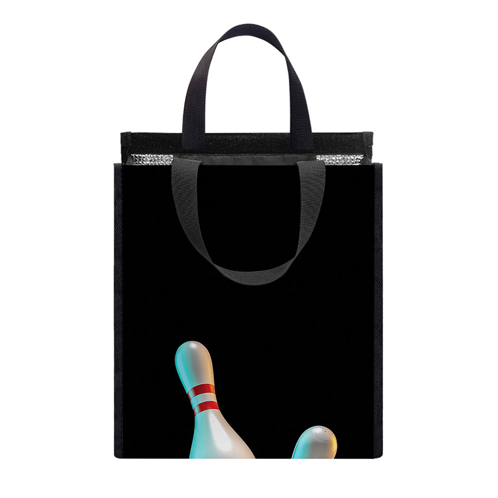 Bowling Strike Print Insulated Lunch Tote