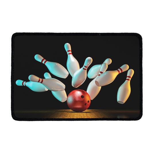 Bowling Strike Print Kitchen Mat